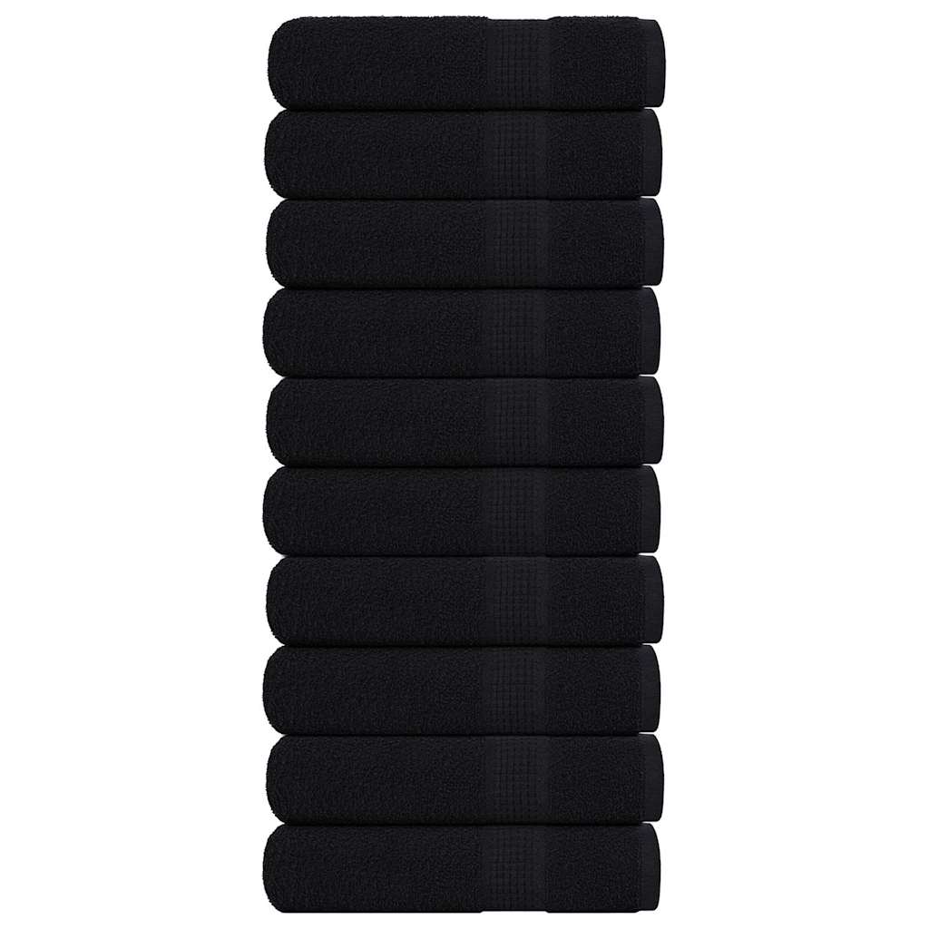 Washandjes 10 Stuks Frogn 100% Katoen Zwart