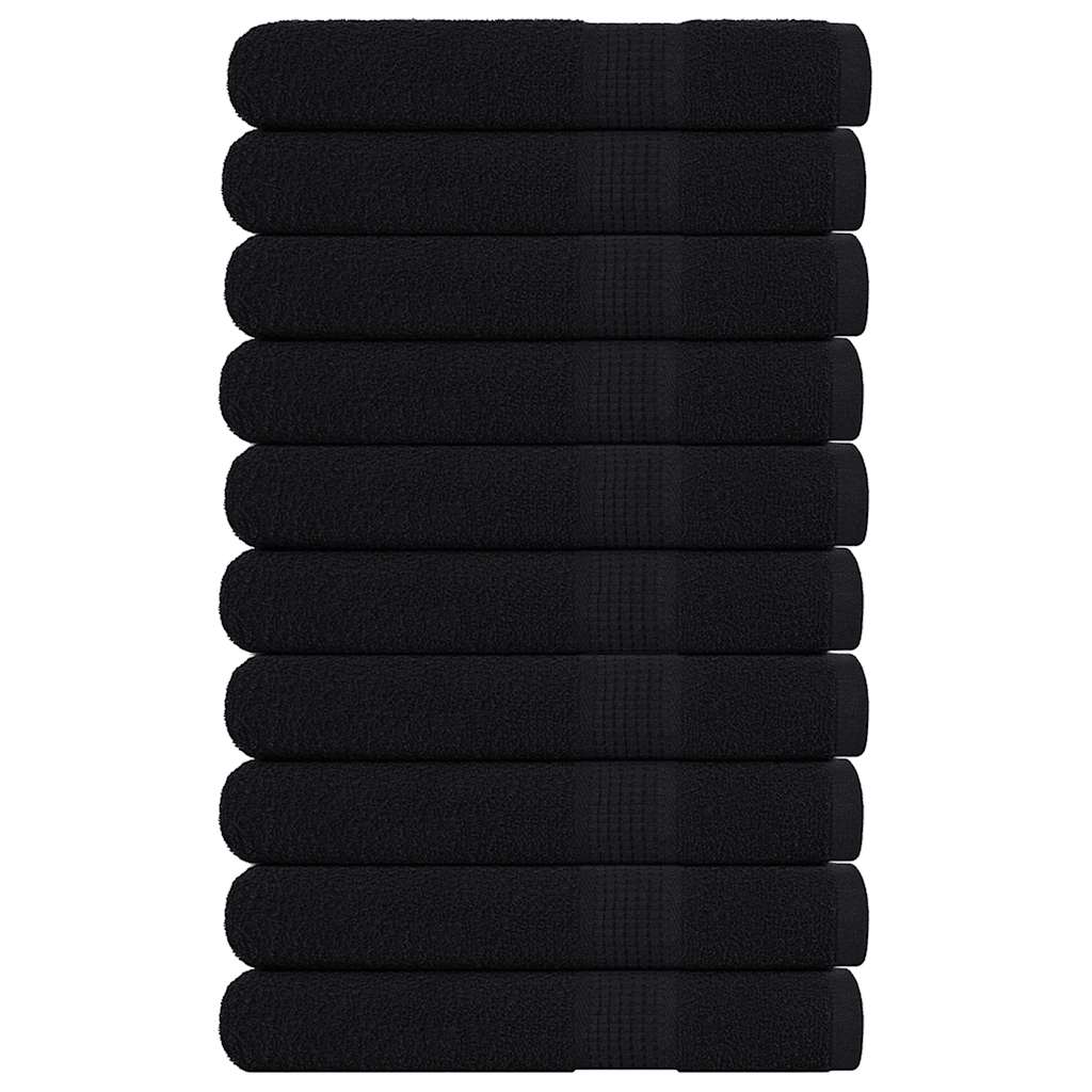 Washandjes 10 Stuks Frogn 100% Katoen Zwart