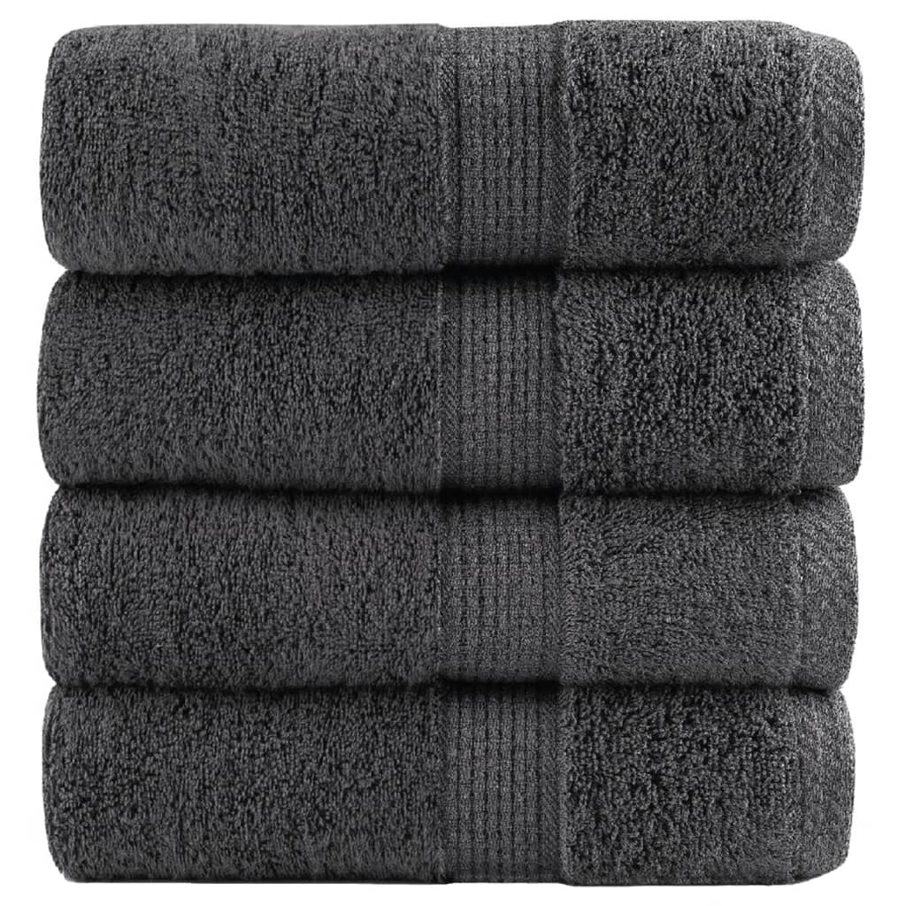 Premium Washandjes Solund 50 Stuks 30X30Cm 600 G/M² Antraciet
