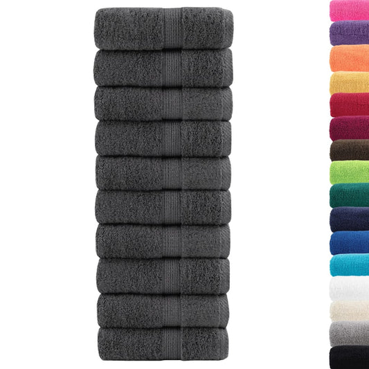 Premium Washandjes Solund 50 Stuks 30X30Cm 600 G/M² Antraciet