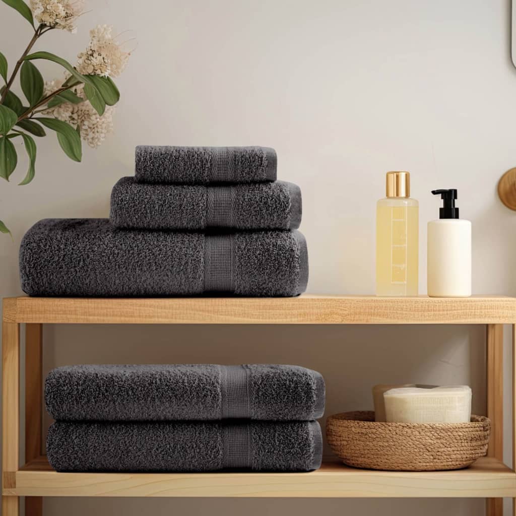 Premium Washandjes Solund 50 Stuks 30X30Cm 600 G/M² Antraciet