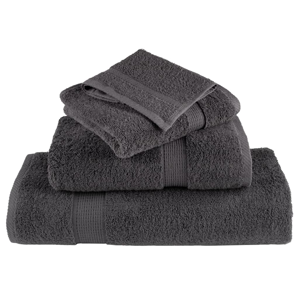 Premium Washandjes Solund 50 Stuks 30X30Cm 600 G/M² Antraciet