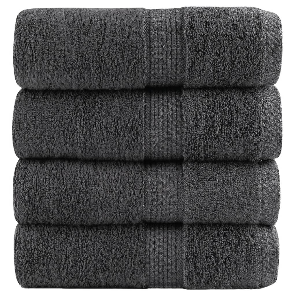 Premium Washandjes Solund 50 Stuks 30X30Cm 600 G/M² Antraciet