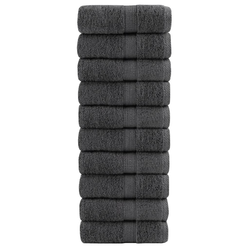 Premium Washandjes Solund 50 Stuks 30X30Cm 600 G/M² Antraciet