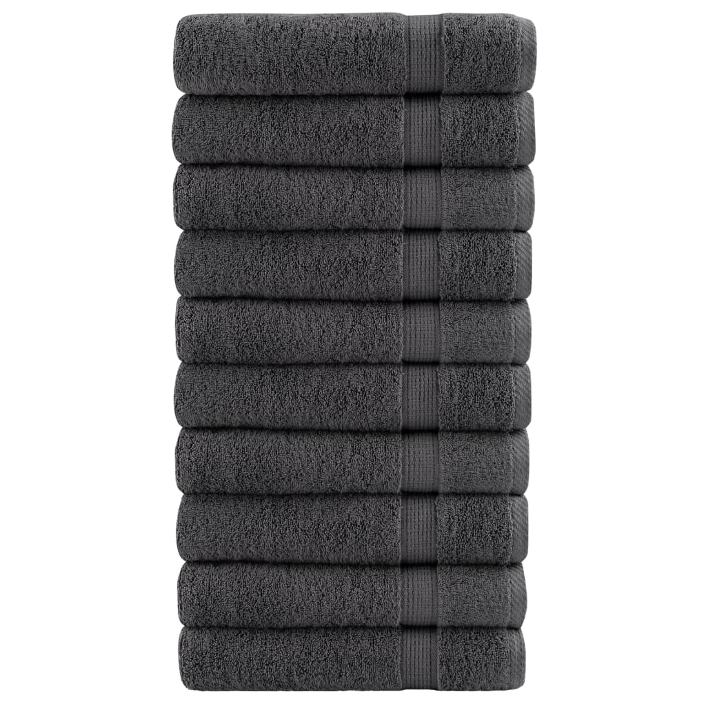 Premium Washandjes Solund 50 Stuks 30X30Cm 600 G/M² Antraciet