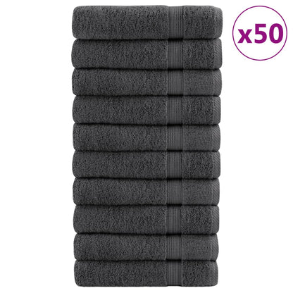 Premium Washandjes Solund 50 Stuks 30X30Cm 600 G/M² Antraciet
