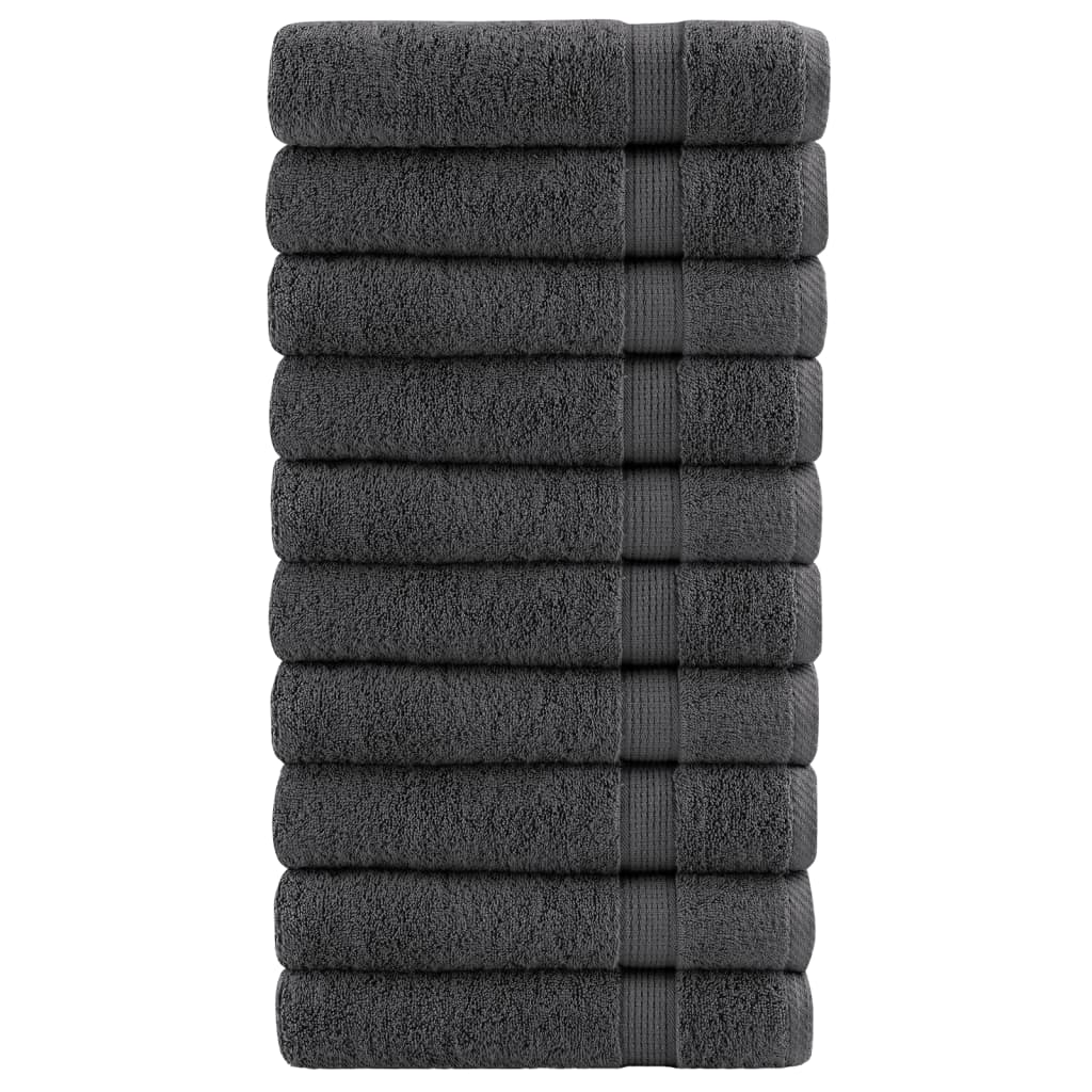 Premium Washandjes Solund 50 Stuks 30X30Cm 600 G/M² Antraciet
