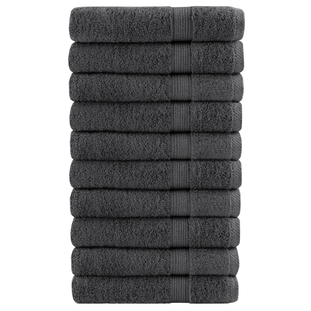 Premium Washandjes Solund 50 Stuks 30X30Cm 600 G/M² Antraciet