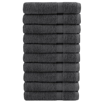 Premium Washandjes Solund 50 Stuks 30X30Cm 600 G/M² Antraciet