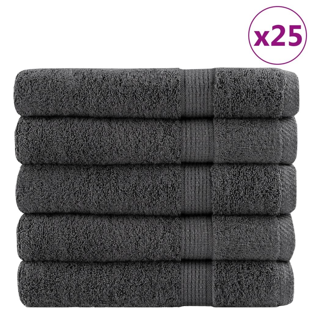 Premium Washandjes Solund 50 Stuks 30X30Cm 600 G/M² Antraciet