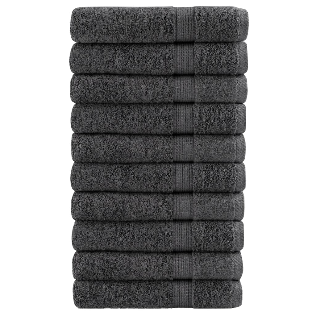Premium Washandjes Solund 50 Stuks 30X30Cm 600 G/M² Antraciet