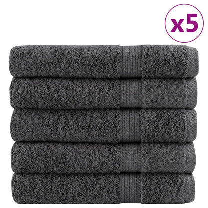 Premium Washandjes Solund 50 Stuks 30X30Cm 600 G/M² Antraciet
