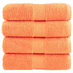 Premium Washandjes Solund 4 Stuks 600 G/M2 Oranje