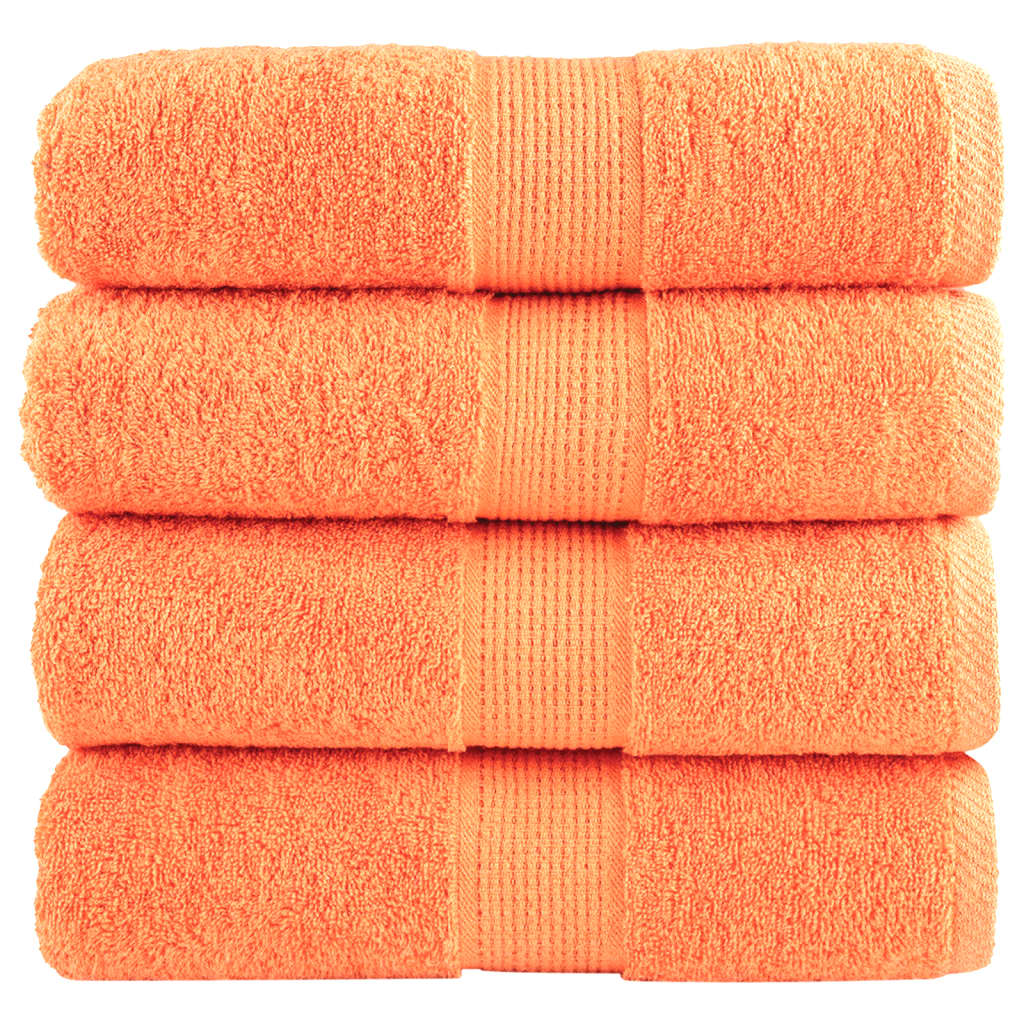 Premium Washandjes Solund 4 Stuks 600 G/M2 Oranje