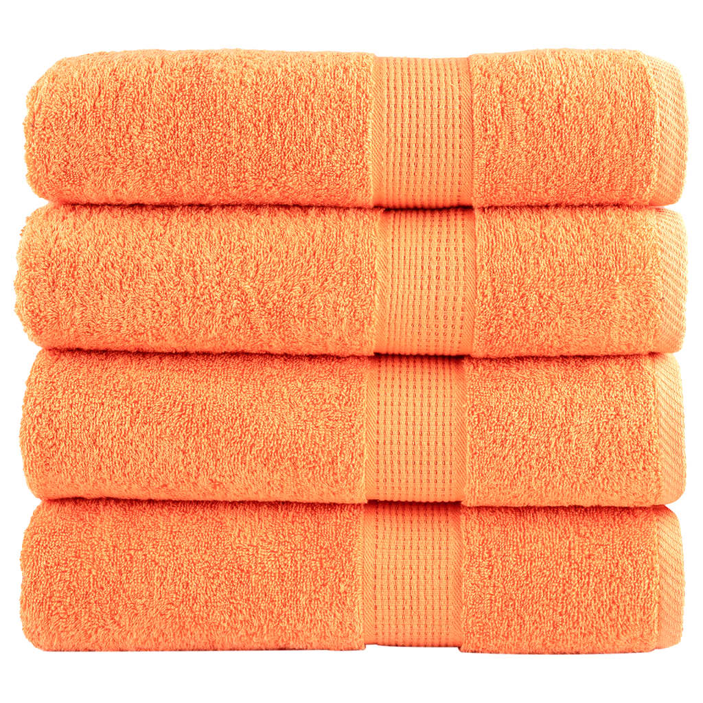 Premium Washandjes Solund 4 Stuks 600 G/M2 Oranje