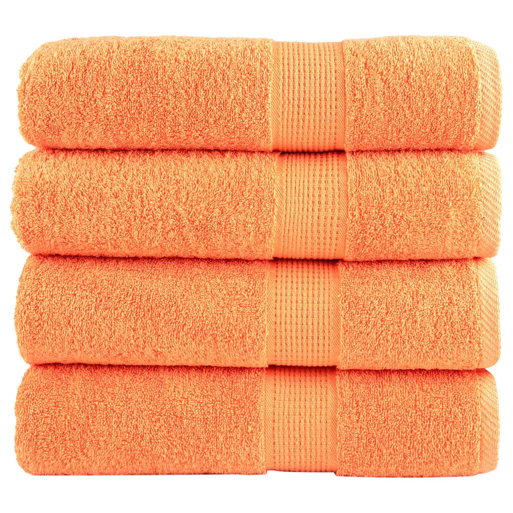 Premium Washandjes Solund 4 Stuks 600 G/M2 Oranje