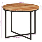 Salontafel Massief Acaciahout En Ijzer