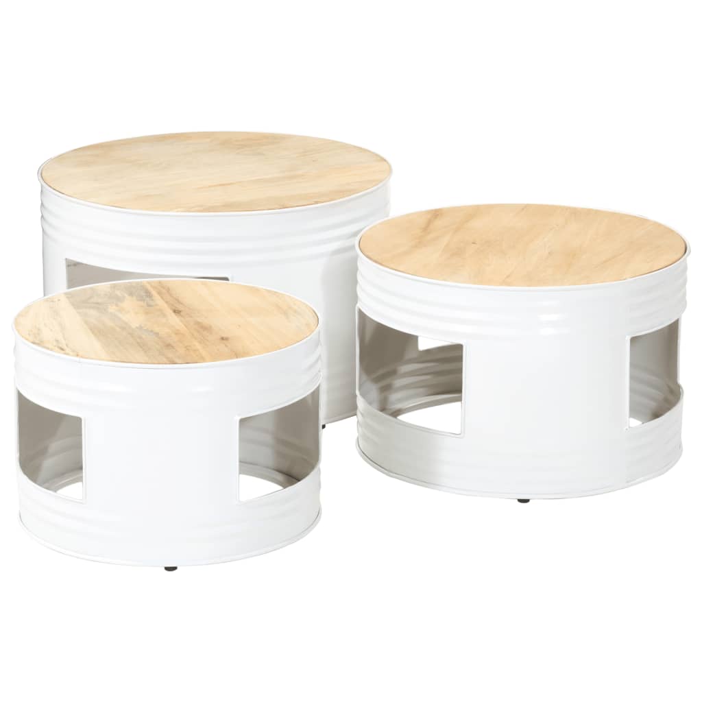 Bartafels 3 St Trommelvormig Massief Ruw Mangohout