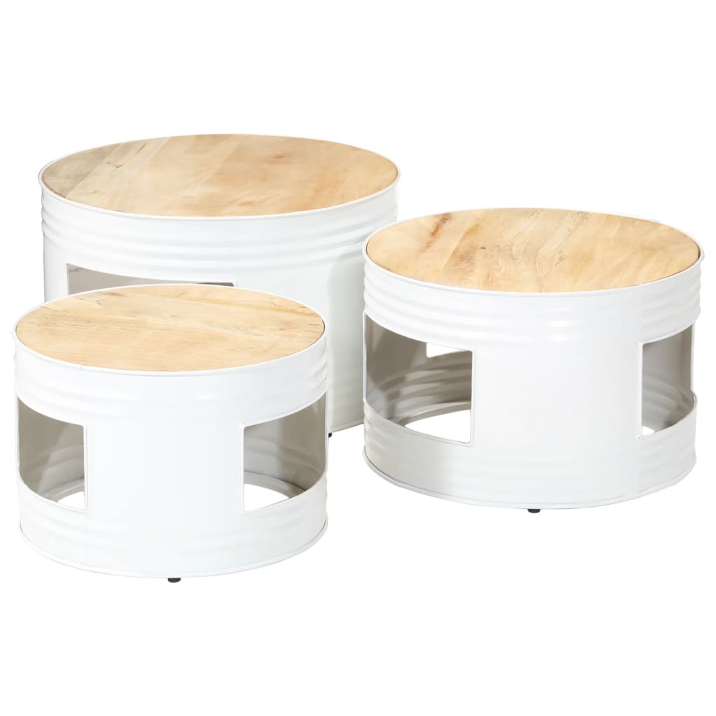 Bartafels 3 St Trommelvormig Massief Ruw Mangohout