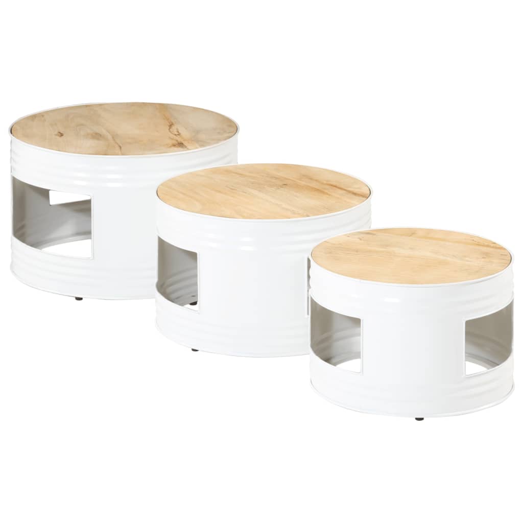 Bartafels 3 St Trommelvormig Massief Ruw Mangohout