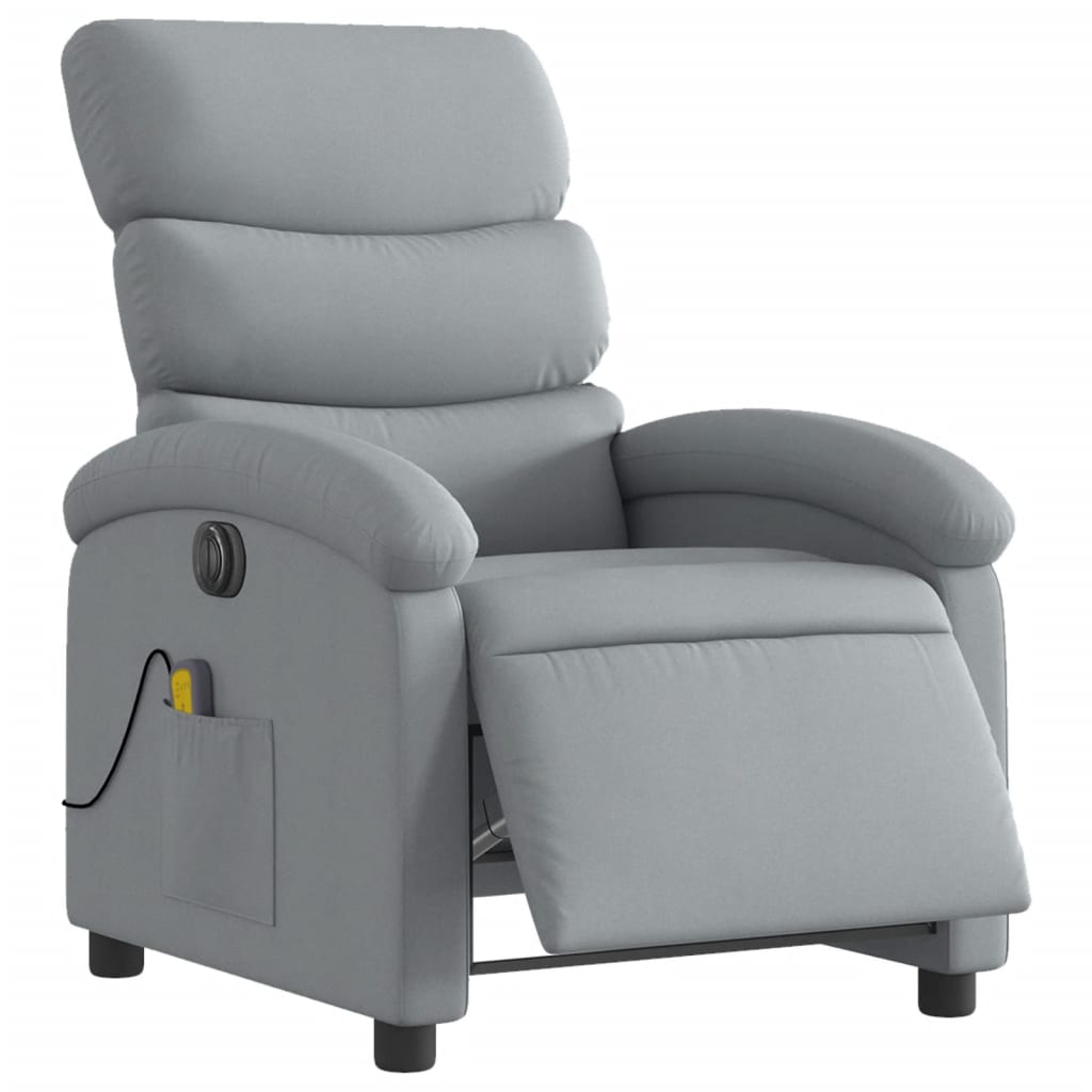 Massagestoel Stof Lichtgrijs