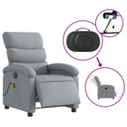 Massagestoel Stof Lichtgrijs