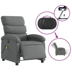 Massagestoel Stof Donkergrijs