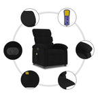 Massagestoel Stof Zwart
