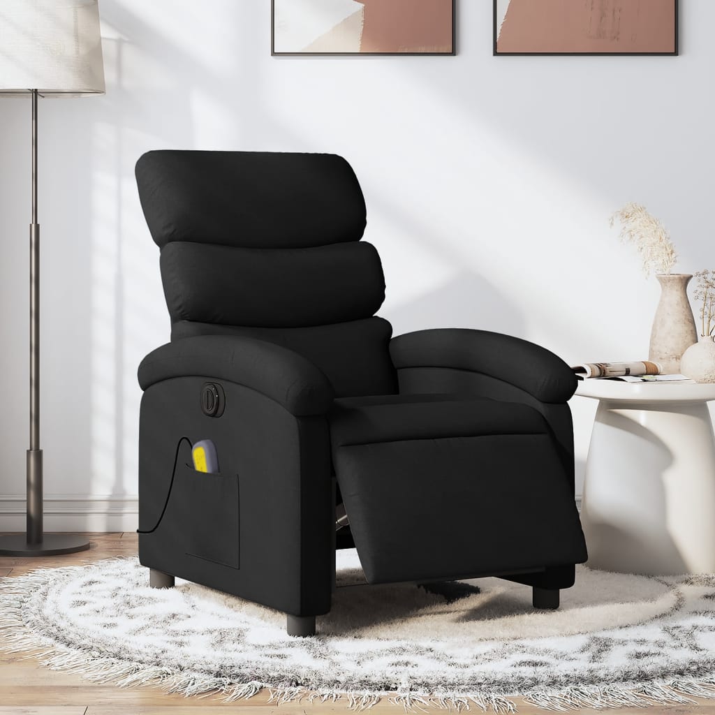 Massagestoel Stof Zwart