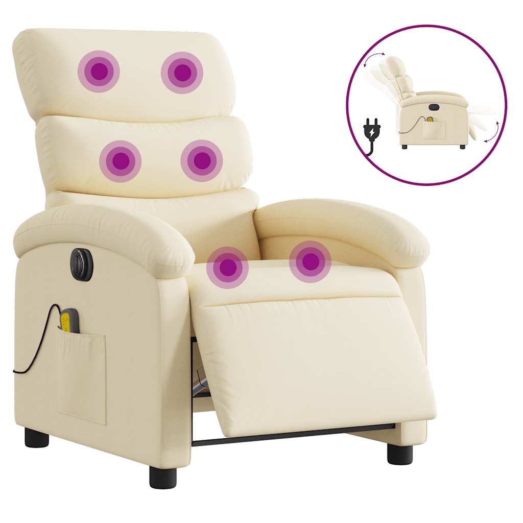 Massagestoel Stof Kleurig Crème