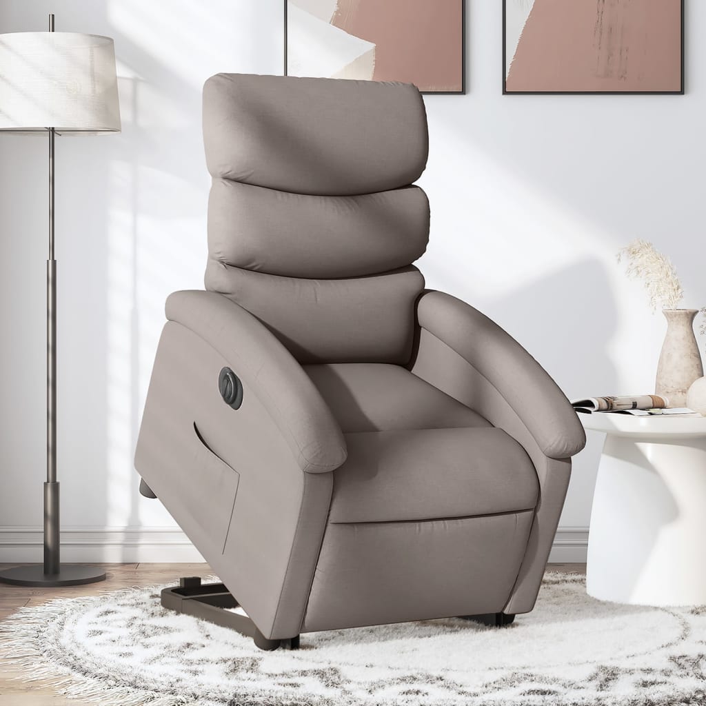 Sta-Op-Massagestoel Stof Taupe