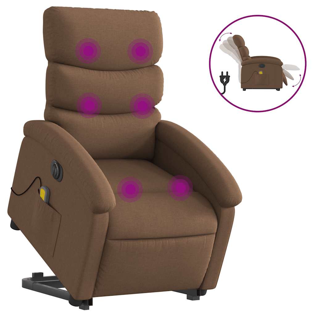 Sta-Op-Massagestoel Stof Bruin
