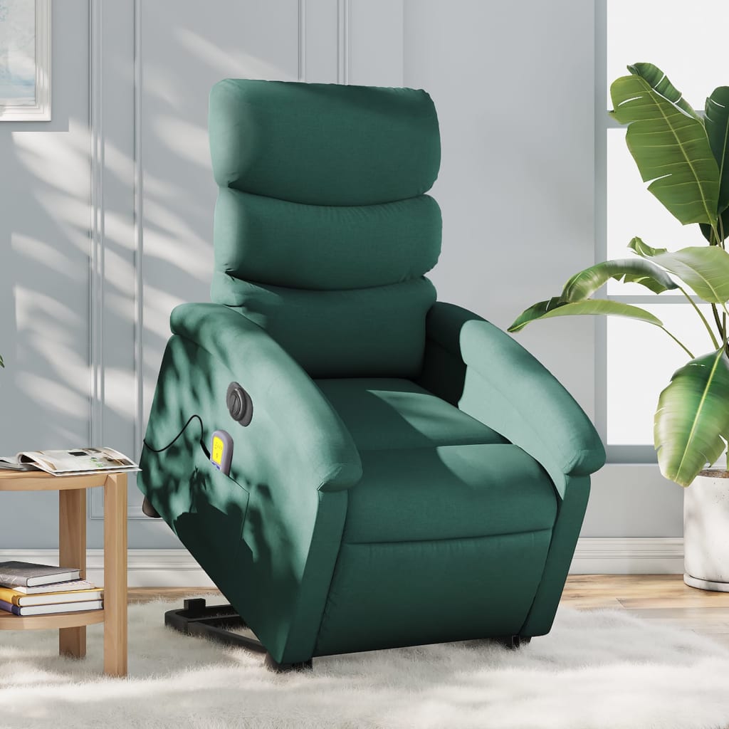Sta-Op-Massagestoel Stof Donkergroen