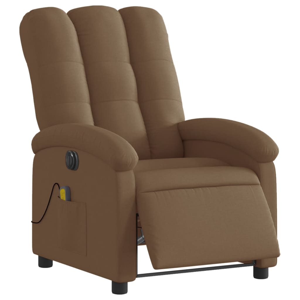 Massagestoel Stof Bruin