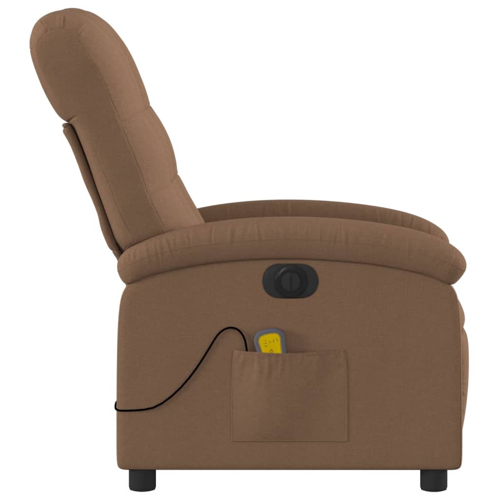 Massagestoel Stof Bruin