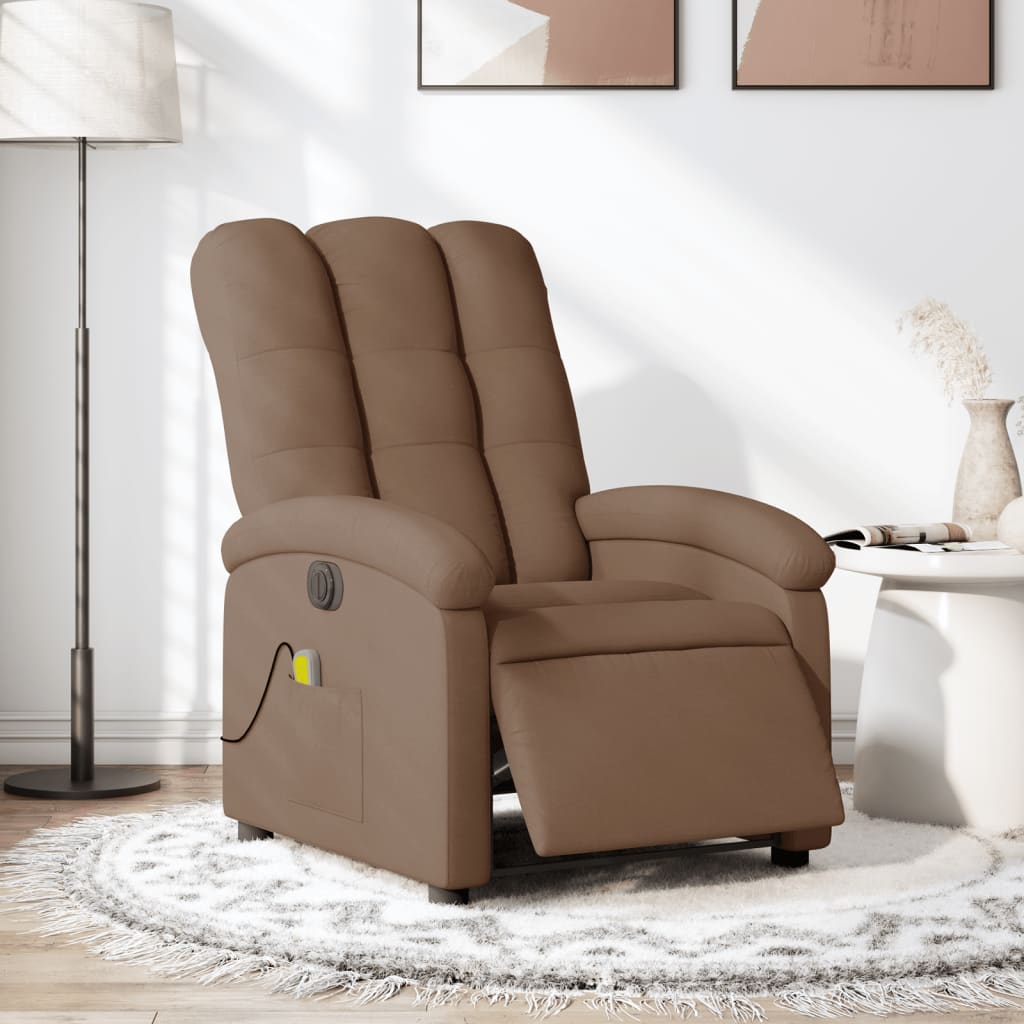 Massagestoel Stof Bruin