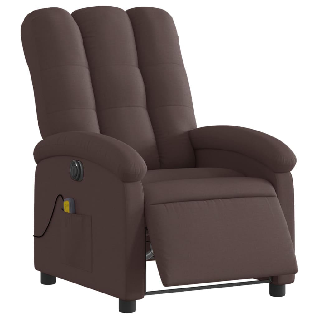 Massagestoel Stof Donkerbruin