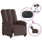 Massagestoel Stof Donkerbruin
