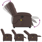 Massagestoel Stof Donkerbruin