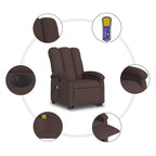 Massagestoel Stof Donkerbruin