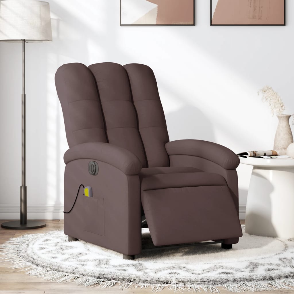 Massagestoel Stof Donkerbruin