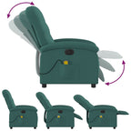 Massagestoel Stof Donkergroen