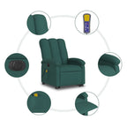 Massagestoel Stof Donkergroen