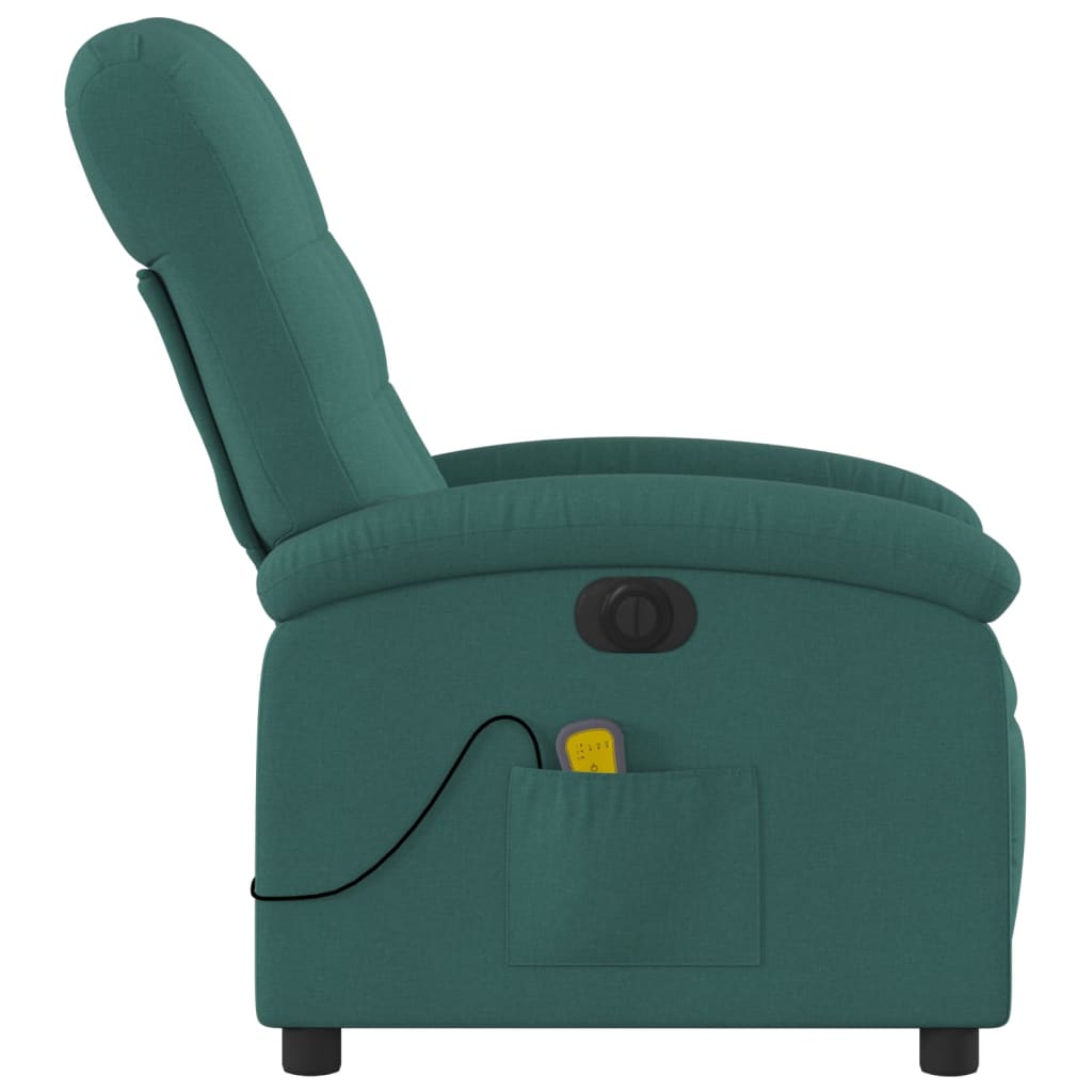 Massagestoel Stof Donkergroen