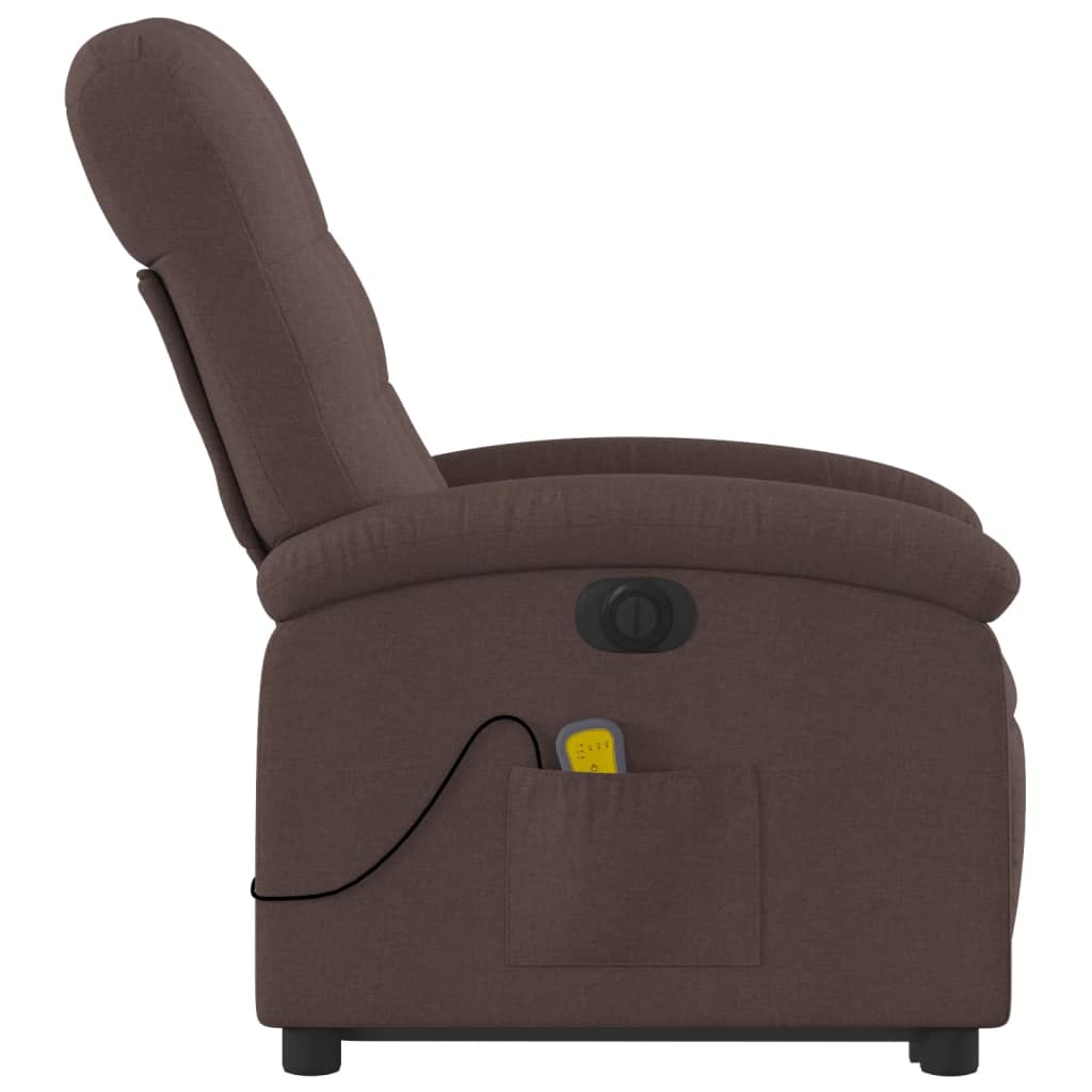 Sta-Op-Massagestoel Stof Donkerbruin