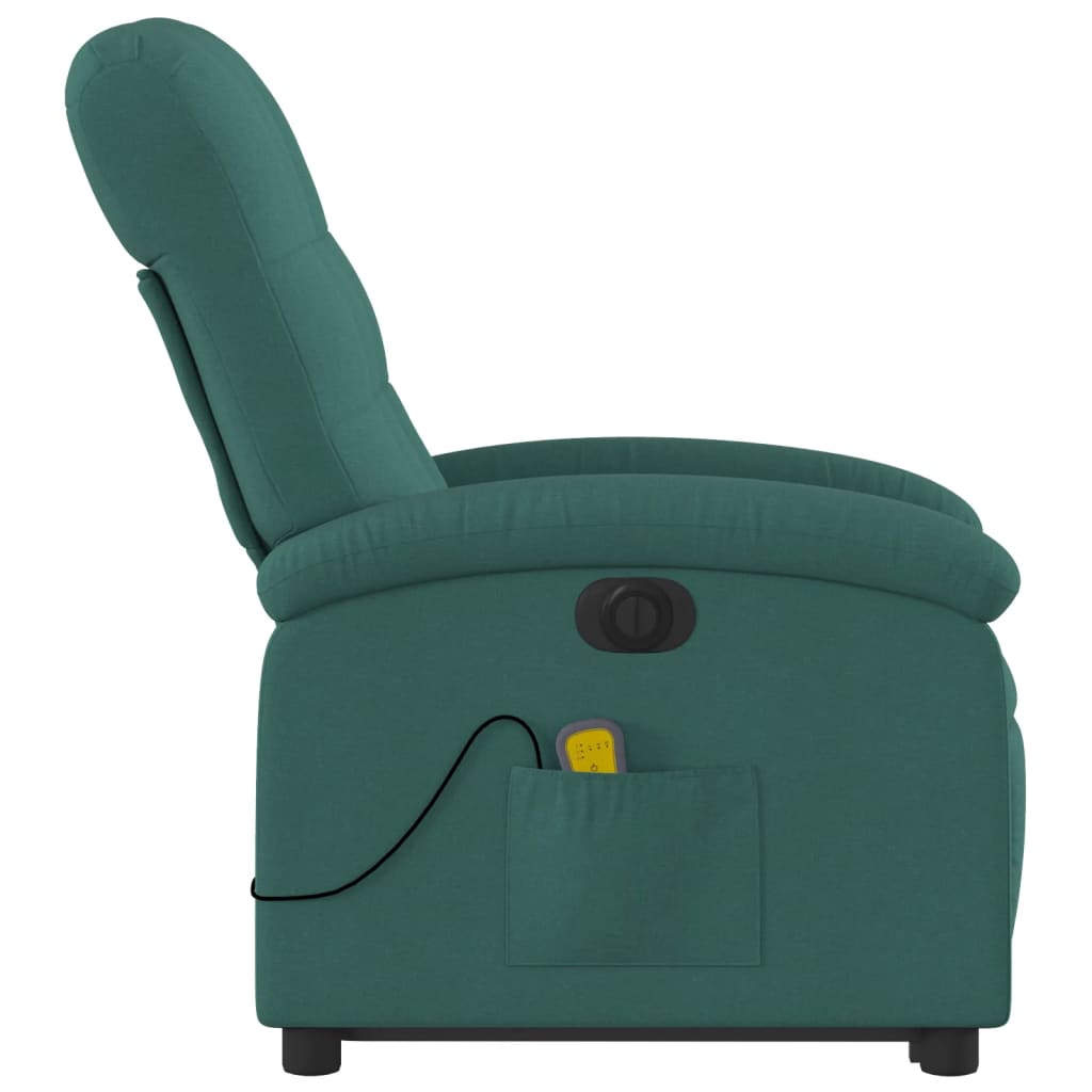 Sta-Op-Massagestoel Stof Donkergroen