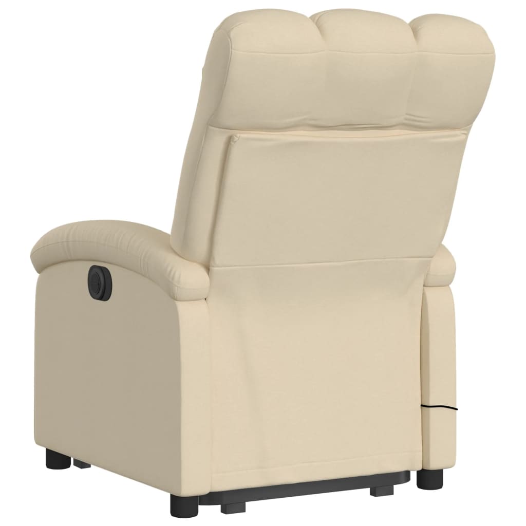 Sta-Op-Massagestoel Stof Kleurig Crème