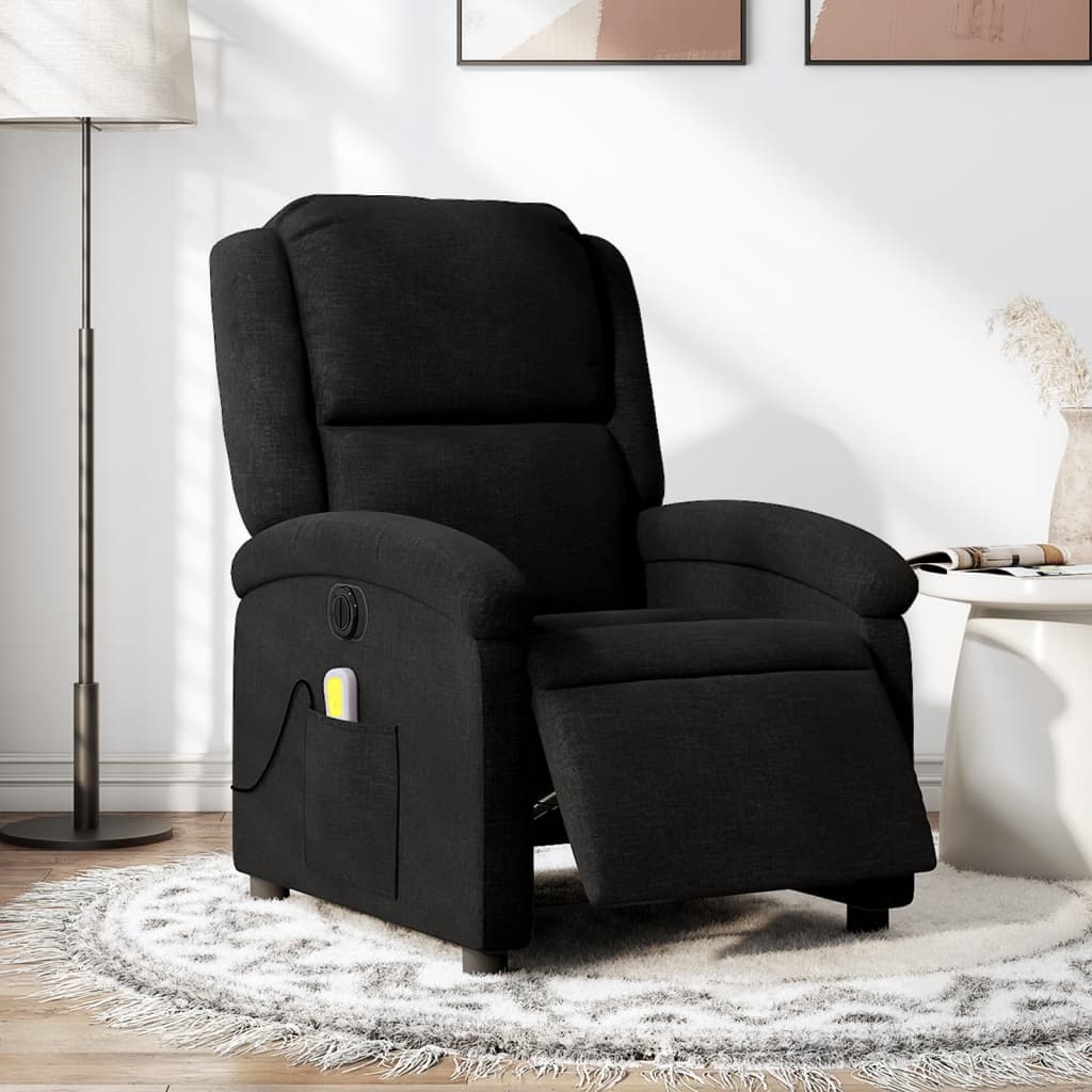Massagestoel Stof Zwart