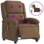 Massagestoel Stof Bruin
