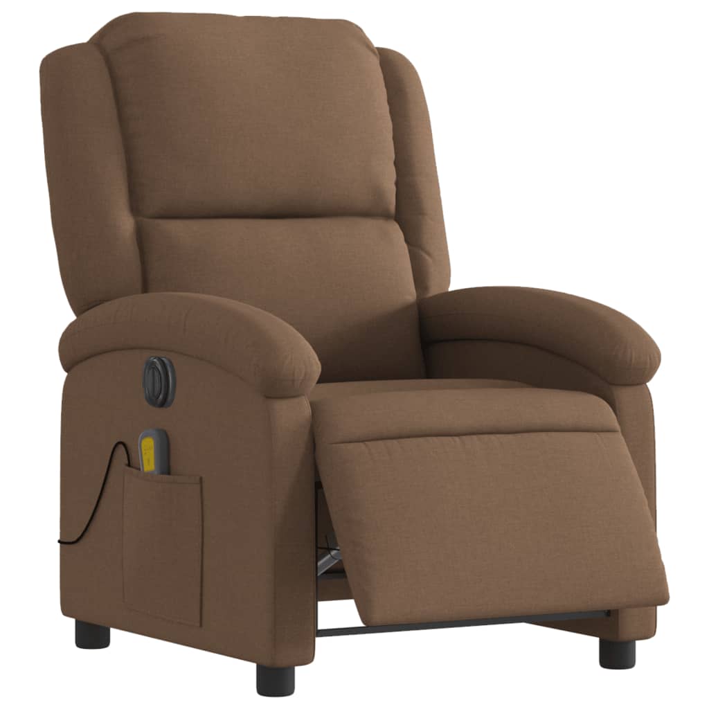 Massagestoel Stof Bruin